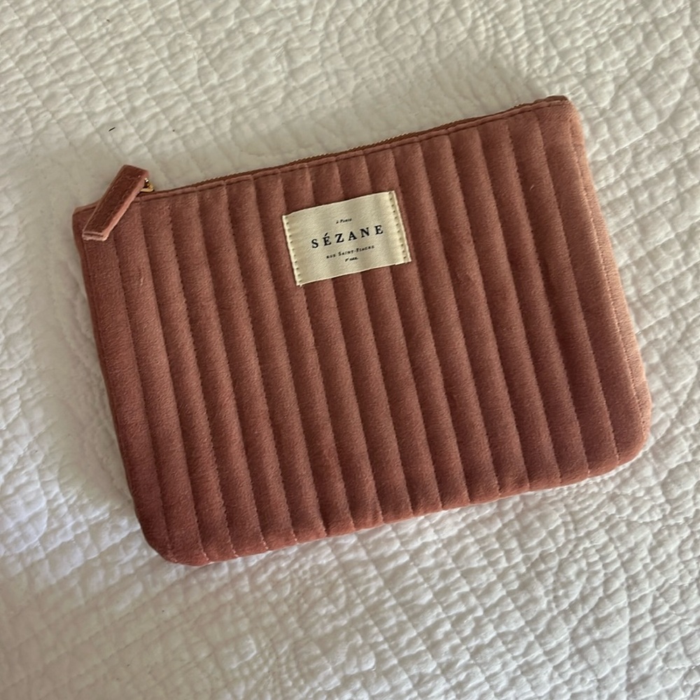 Sezane makeup pouch NWOT
